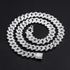 Explosiones Europeas y Americanas Collar para Hombre 15mm Exagerado Incrustado de Diamantes Joyería de Hip-hop de Moda Cadena Grande de Oro Collar Exclusivo Transfronterizo
