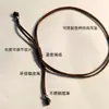 Pulsera tejida a mano con cordón de cera transfronterizo original para bricolaje, ajustable, unisex, versátil, correa de muñeca de cordón de cera estilo lujo ligero