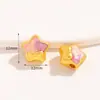 Miçangas Espaçadoras Tradicionais de Liga Metálica com Furo Passante para Gotejamento de Óleo Flor Estrela Doce Rosquinha Acessórios para Montagem de Pulseira DIY