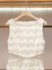 Shenzhen Nanyou Moda Feminina de Alta Qualidade Verão Novo Estilo Elegante Moda Vestido Regata de Malha com Bordados Vazados
