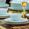 Juego de Vajilla de Cerámica Jingdezhen de Gama Alta con Color Bajo Esmalte Celadón: Set de Cuencos para Arroz, Platos, Cuencos para Sopa, Cucharas Pequeñas, Cuencos, Platos y Palillos
