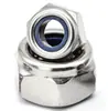 Tuercas de Nylon de Acero Inoxidable 304 en Stock para Envío Inmediato 2 # ~5/8 Tuerca Americana Antiaflojante, Tuerca de Bloqueo Británica
