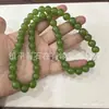 Colar de jade quartzo verde gelo, alternativa ao jade Hetian, colar pulseira de contas redondas verde espinafre, joias de jade