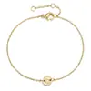 Pulseiras Acessíveis de Luxo Tendência Europeia e Americana para Mulheres, Aço Inoxidável Redondo, Versátil, Simples e Gravável, Pulseiras de Casal DIY Atacado