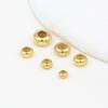 Anillo de goma de oro real de 18 quilates que conserva el color, cuentas de posicionamiento de cobre, cuentas de ábaco de goma, cuentas de goma de ajuste de oro de 14 quilates, accesorios para pulsera DIY D49