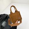 Bolsa de Lona de Grande Capacidade para Mulheres 2024 Nova Veludo Cotelê Simples para o Dia a Dia Versátil Bolsa Tote Bolsa Tiracolo Mensageiro