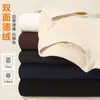 Nueva capa base para hombre de otoño e invierno, cepillada y cálida, holgada de manga larga, calidad de exportación, forro polar alemán, capa base para hombre de cuello semi-alto