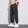 Pantalones de verano para hombre, finos, multibolsillos, rectos, de seda helada, holgados, informales, de secado rápido
