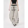 Pantalones de pierna ancha a rayas estampados retro americanos para hombres y mujeres, pantalones de chándal de verano para bailar, pantalones casuales holgados deportivos con un ambiente relajado, modernos