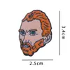 Explosiones de AliExpress Insignia Europea y Americana Aleación con Goteo de Aceite Cabeza de Van Gogh Oreja Broche con Goteo de Aceite Accesorios para Ropa