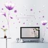 Fantasia flor roxo magnólia quarto romântico sala de estar adesivos de proteção ambiental PVC autoadesivo impermeável adesivos de parede removíveis