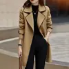 Invierno 2024 Nuevo Abrigo de Lana de Doble Cara Estilo Coreano de Gama Alta Abrigo de Lana de Longitud Media Estilo Occidental para Mujer de Gama Alta