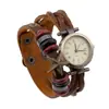 Relógio Pulseira de Couro Punk Novo Vintage Padrão Lichia Tecido Couro Vaca Venda Direta Popular Europeu e Americano Relógio Pulseira de Couro