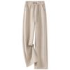 Calças de lã de perna larga femininas outono e inverno novo estilo calças de perna reta inverno cintura alta soltas calças femininas slim fit all-match
