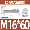Ventas Directas de Fábrica M3-M12 GB 304 acero inoxidable Tornillo hexagonal exterior cabeza hexagonal tornillo hexagonal