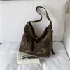 2026 Nova Bolsa Tote de Lona com Estampa de Leopardo Letras Grande Capacidade Feminina Versátil para o Dia a Dia Estilo Preguiçoso Ombro Único Transversal