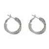Pendientes de aro de metal mate con forma de cruz, estilo retro francés, simples, con un diseño de nicho, elegante, de lujo ligero y único para mujer