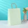 Bolsa de Mano de Papel Kraft Colorida de Mancha Bolsa de Regalo de Color Puro Bolsa de Compras para Ropa Bolsa de Papel para Empaque de Horneado con Logo Impreso