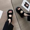 Sandalias Deportivas de Verano 2025 para Mujer Estilo Hada Estilo Casual Vacaciones Playa Zapatos Romanos Estilo Coreano Nuevas para Aumentar la Altura de Suela Gruesa