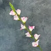 Flor individual de gladiolo artificial de 9 cabezas para arreglos de boda, arreglos florales, decoración del hogar, adornos de flores artificiales transfronterizos al por mayor