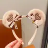 Faixa de cabeça fofa com orelhas de panda para lavar o rosto, faixa de cabeça de pelúcia de desenho animado com coroa alta para mulheres, faixa para maquiagem e lavar o cabelo, acessório de cabelo