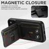 Funda para iPhone 18 Pro Denior de cuero sintético con soporte magnético para tarjetas, cubierta antigolpes para Apple 17 Pro Max Air