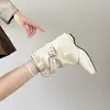 Super bonitas, no cansan los dedos de los pies, punta fina, plisadas, botas de tacón grueso para mujer, otoño, retro, (Merlot) hebilla, botines vaqueros del oeste
