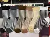 Calcetines para Mujer para Primavera, Otoño e Invierno, Populares Calcetines Rayados Estilo Japonés de Media Pantorrilla, Calcetines Versátiles Estilo Coreano, Venta Directa de Fábrica y Venta al por Mayor
