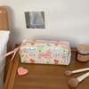 Bolsa de Maquillaje Floral Dopamine de Gran Capacidad Portátil Bolsa de Almacenamiento de Viaje para Niñas Bolsa de Almacenamiento Impermeable para Artículos de Tocador y Productos para el Cuidado de la Piel