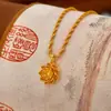 Colar Pingente Flor Nova Moda Chinesa Design de Nicho Temperamento Luxo Leve Versátil Alta Qualidade Flor de Quatro Folhas Corrente da Clavícula
