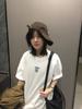 Camiseta de Manga Curta de Algodão Puro Resistente à Moda Feminina Top de Roupas de Luxo Estampado Meia Manga Moda Country de Verão