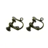 Pendientes envío invisible diy tornillo de cabeza plana clip para oreja accesorios chapado en cobre con anillo de suspensión clip para oreja sin convertidor para agujero de oreja