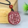 Colgante Original de Cinabrio Puro del Dios de la Riqueza de Cinco Vías Auténtico Oro Púrpura Arena Dorada Arena Roja Imperial Colgante Amuleto Collar Lote al por Mayor