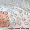 Venta al por mayor de cuentas de cristal con forma de copo de nieve de 10x12 mm con agujeros horizontales para pulseras y collares hechos a mano para DIY
