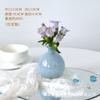 Jarrón pequeño de vidrio azul blanco francés, adorno floral para sala de estar, nicho de alto nivel con sentido, color Morandi, decoración de restaurante