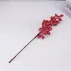 Racimo de bayas de cristal artificial transfronterizo de 4 ramas y 8 cabezas, ramas de bayas rojas, decoraciones de Año Nuevo y Navidad, decoración suave para el hogar