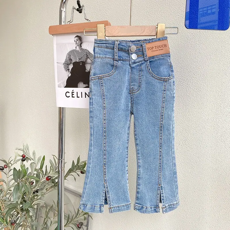 女童牛仔喇叭裤