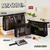 Bolsa de maquillaje de malla transparente para viajes de negocios y de placer, ligera, visible, portátil, bolsa de almacenamiento de gran capacidad para productos de cuidado de la piel y maquillaje