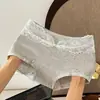 Bragas Sexys de Encaje Puro Deseo para Mujer, Algodón Puro con Entrepierna Extendida, Nuevos Calzones Transpirables Amigables con la Piel de Alta Apariencia para Niñas