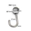 Roupas de aço inoxidável engrossado Tube Holder Clothes Rod Wardrobe Clothes Holder Aço inoxidável Round Tube Opening Flange Holder 32 25mm