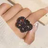 Anillo Abierto Brillante de Cristal de Alta Gama Explosiones Europeas y Americanas Anillo Geométrico de Diamante de Pedrería para Mujer