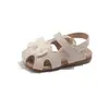 Sandalias de niña estilo coreano para verano, sandalias de hada estilo ballet con encaje, ropa de exterior para bebé niña con temática de bosque, zapatos de princesa con lazo