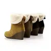 Botas de Nieve de Cuña Medias Altas Big Corner Board Hongyun Otoño/Invierno 2017 Nuevas JGB2017N73015