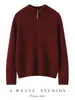Suéter de gola alta com zíper, 25% seda de amoreira, 75% cashmere, suéter de malha novo para outono/inverno feminino, corte solto, top de base