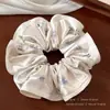Elástico de Cabelo de Lírio-do-Vale em Cetim Estilo Francês para Mulheres, Acessório de Cabelo Estilo Relaxado, Elástico de Alta Elasticidade, Corda para Rabo de Cavalo, Adorno de Cabelo