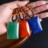 Colgante de cristal natural, colgante amuleto de obsidiana, regalo para parejas, joyería de cristal, hecho a mano, símbolo de la paz