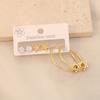 [Ice Meng] 3 pares aretes cruz de estrellas flor amor aretes de acero inoxidable nuevos aretes E548