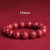 Pulseira Natural de Cinnabar com Mantra de Seis Caracteres para Mulheres, Mineral Original com Alto Teor, Pulseira Genuína de Areia Dourada Roxa para Homens, Boa Sorte no Ano de Nascimento