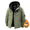 Chaqueta de Invierno de Algodón para Hombre 2026 con Mangas Caídas, Ropa de Trabajo Corporativa, Casual, 11 Colores, Con Capucha, Engrosada, Al por Mayor