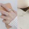 Anillos apilables estilo coreano para mujer, adecuados para ir al trabajo, modernos y versátiles, estilo Hip-Hop, anillos abiertos para el dedo índice para estudiantes